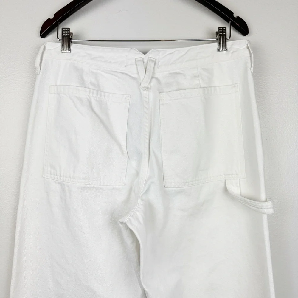 J. Crew Point Sur Wide-Leg Carpenter Jeans White Size 29 NWT